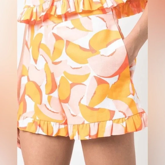 NWT Kate spade Peaches Ruffle Shorts
